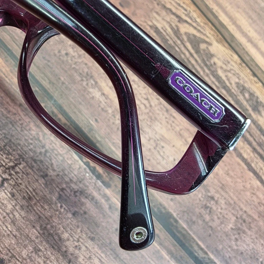 Coach HC 6011 Gabrielle Plum Purple Rectangular Eyeglass Frames 51-15-135